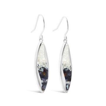 Ocean Current Earrings - Dune Silver - Mother of Pearl Gradient