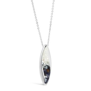 Ocean Current Necklace - Dune Silver - Mother of Pearl Gradient
