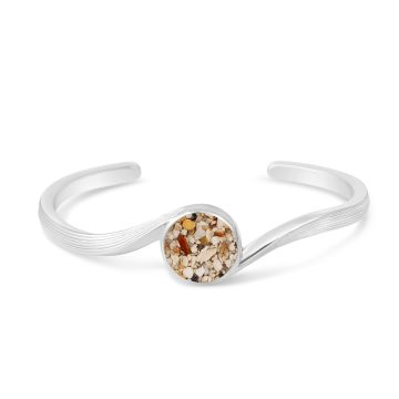 Ocean Waves Cuff Bracelet - Dune Silver