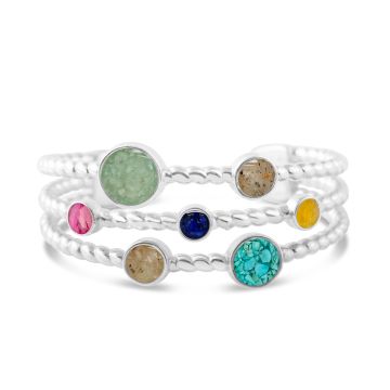 Rope Seven Sand Cuff Bracelet - Dune Silver