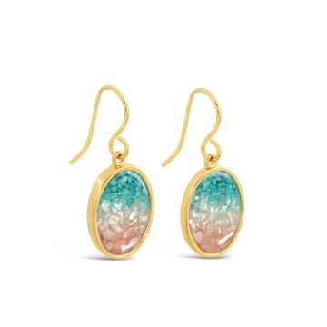 Sandrop Earrings - Large - 14k Gold Vermeil - Ocean Gradient