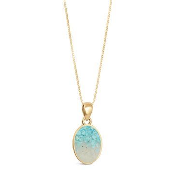 Sandrop Necklace - Dune Gold - Turquoise Gradient