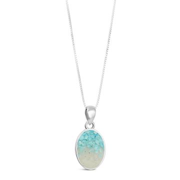 Sandrop Necklace - Dune Silver - Turquoise Gradient