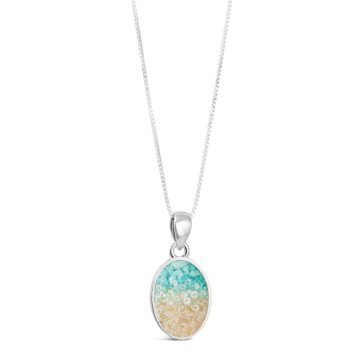 Sandrop Necklace - Diamond & Turquoise Gradient