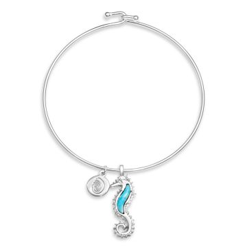 Seahorse Bangle Larimar