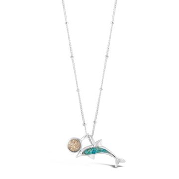 CEI - Dolphin Necklace - Sand and Turquoise
