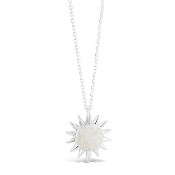 The Sun Necklace - Short - Dune Silver