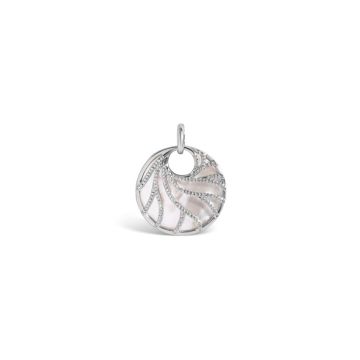 Tide Line Pendant - Mother of Pearl - Dune Silver