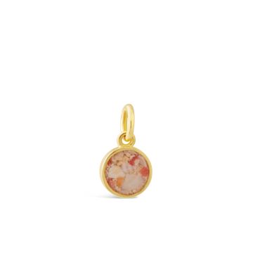 Collectible Travel Treasures Customizable Round Charm - 14k Gold Vermeil