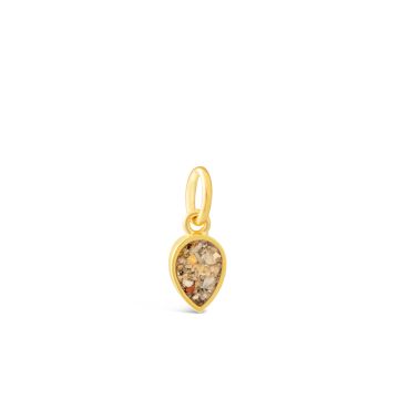 Collectible Travel Treasures Customizable Inverted Teardrop Charm - 14k Gold Vermeil