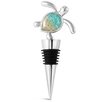 Turtle Wine Stopper - Turquoise Gradient