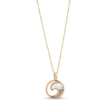 Wave Necklace - Dune Gold - Mother of Pearl Gradient