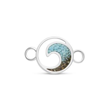 Centerpiece Wave Charm - Turquoise Gradient