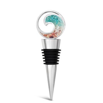 Wave Wine Stopper - Ocean Gradient