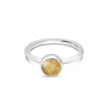 Birth Month Power Stone Stacker Ring - Round - November - Citrine