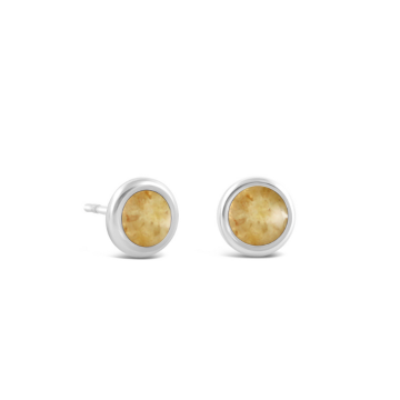 Birth Month Power Stone Dune Drop Studs - November - Citrine