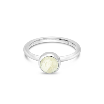 Birth Month Flower Stacker Ring - Round - December - Narcissus
