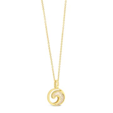 Wave Necklace 14k Yellow Gold