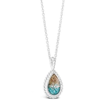 Modern Mermaid Necklace by Captain Kate - Diamond & Turquoise Gradient