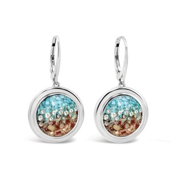 Neptune Earrings - Diamond & Turquoise Gradient