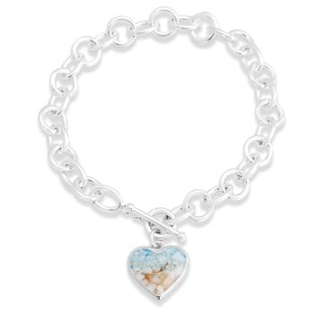 Dune x 4ocean Full Heart Toggle Bracelet - Hawaii Blue