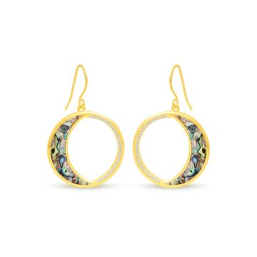 Eclipse Drop Earrings - Dune Gold