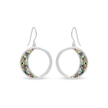 Eclipse Drop Earrings - Dune Silver
