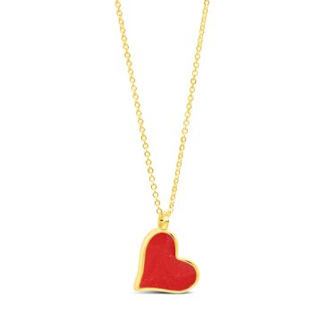 Explorer Heart Necklace - Gold - SCAD Red