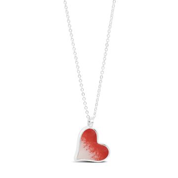 Explorer Heart Necklace - Silver - SCAD Red Gradient
