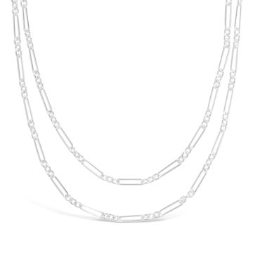 Double Chain Necklace with Hidden Element Bezel