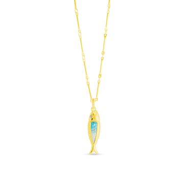 Minnow Necklace - Dune Gold - Turquoise Gradient