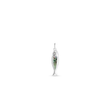 Minnow Pendant - Dune Silver - Abalone Gradient