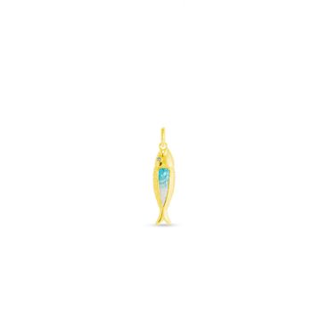 Minnow Pendant - Dune Gold - Turquoise Gradient