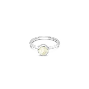 Birth Month Flower Stacker Ring - Round - December - Narcissus