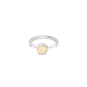 Birth Month Shell Stacker Ring - Round - December - Jingle Shell