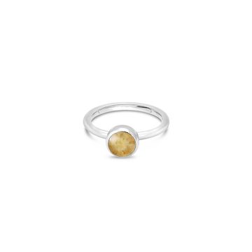 Birth Month Power Stone Stacker Ring - Round - November - Citrine
