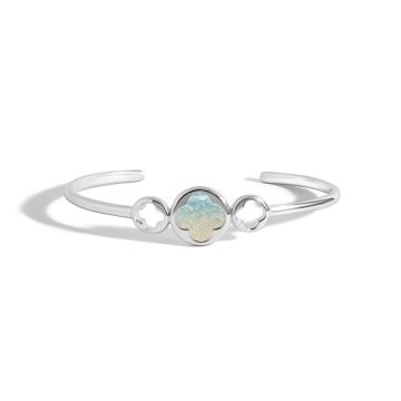 Water Clover Cuff Bracelet - Turquoise Gradient