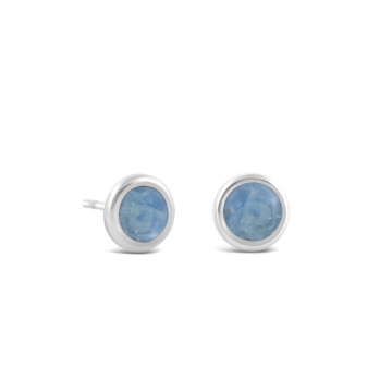Birth Month Power Stone Dune Drop Studs - September - Sapphire