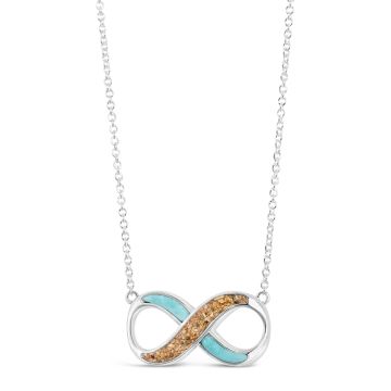 BC - Infinity Necklace Larimar and Sand