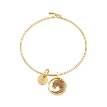 Beach Bangle - Wave - Gold