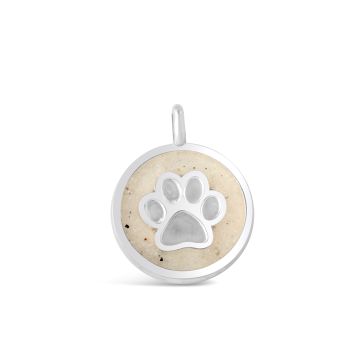 Beach Charm - Paw Print Circle | The Original Beach Sand Jewelry Co. | Dune Jewelry