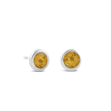 Birth Month Flower Dune Drop Studs - March - Daffodil