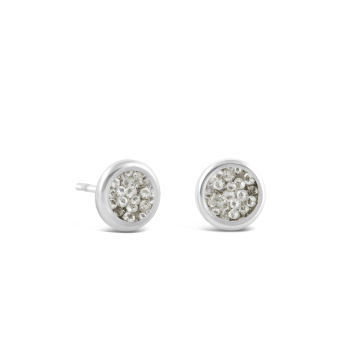 Birth Month Power Stone Dune Drop Studs - April - Diamond