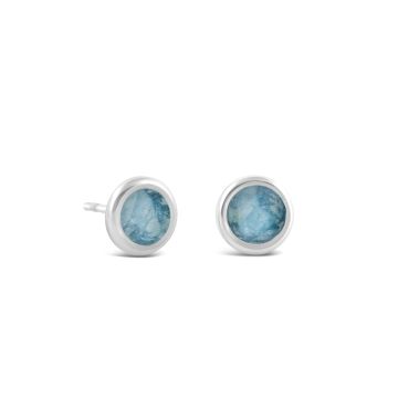 Birth Month Flower Dune Drop Studs - August - Hydrangea