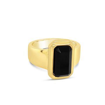 Mi Tesoro - Black Onyx Ring - Gold