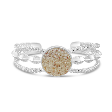 Boho Cuff Bracelet - Round - Diamond Gradient
