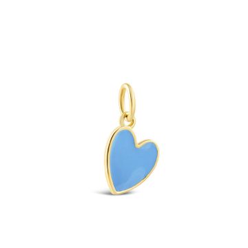 Collectible Travel Treasures Blue Heart Charm - 14k Gold Vermeil