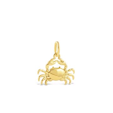 Collectible Travel Treasures Crab Charm - 14k Gold Vermeil