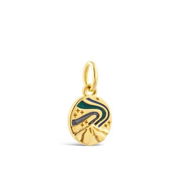 Collectible Travel Treasures Northern Lights Charm - 14k Gold Vermeil