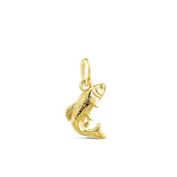 Collectible Travel Treasures Salmon Charm - 14k Gold Vermeil